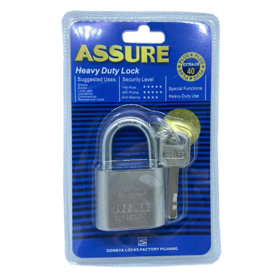 ASSURE 40MM Heavy Duty Padlock STANDARD SHACKLE